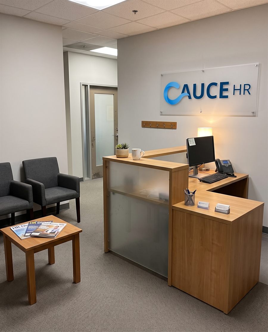 Recepción de las oficinas de Cauce HR